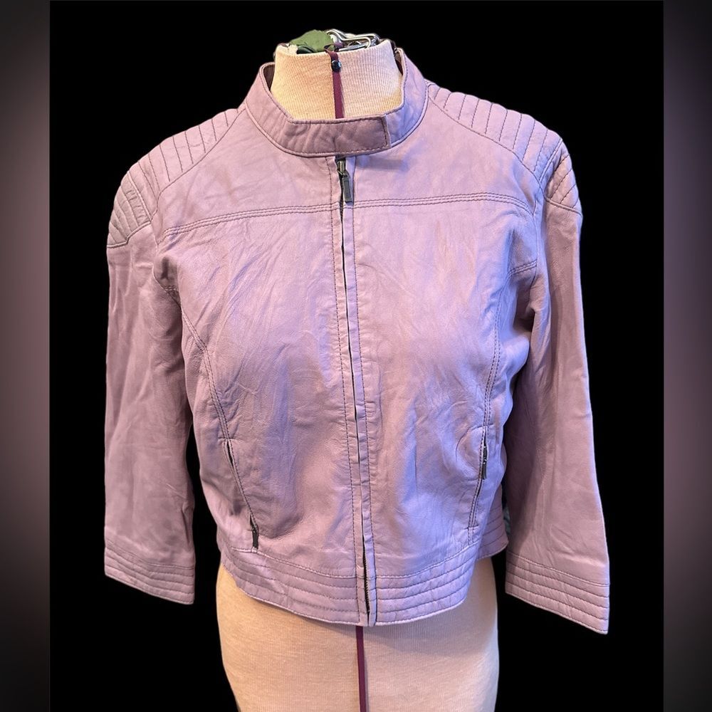 ASbyDF mauve leather jacket NWT Sz L